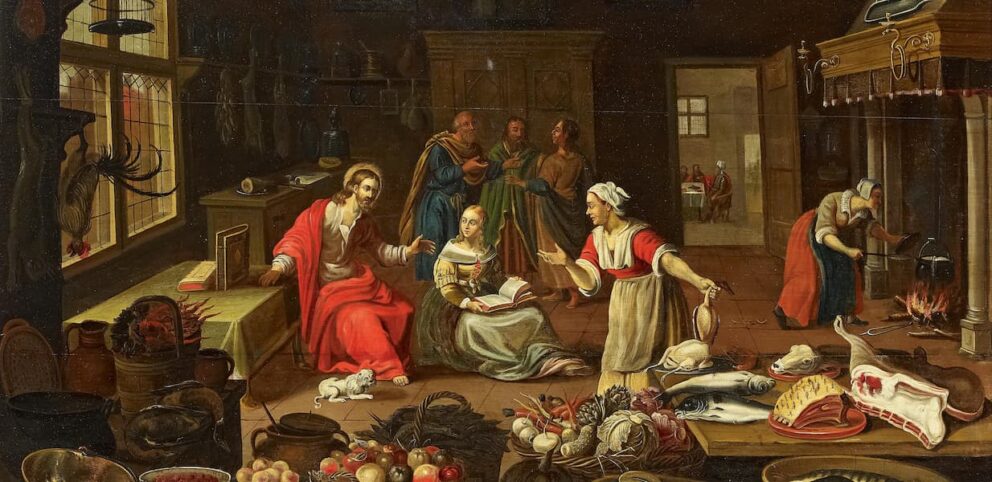 Peinture: Christ chez Marthe et Marie de Georg Friedrich Stettner