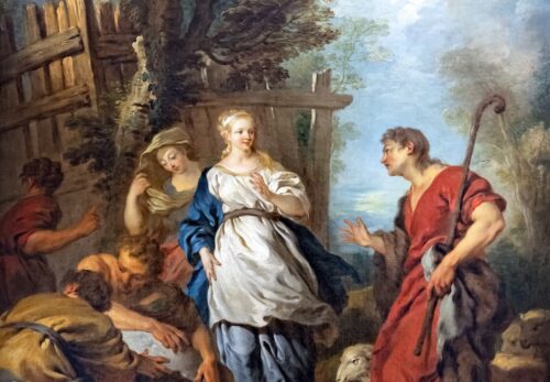 La rencontre entre Jacob et les deux soeurs: Léa et Rachel.