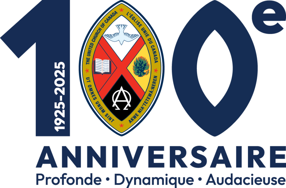 Logo du 100e anniversaire de l'Église Unie.