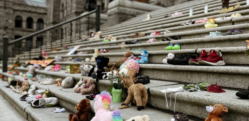 Mémorial en l'honneur des enfants autochtones disparus.